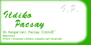 ildiko pacsay business card